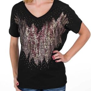 Miss Me Sequin Top | sz S